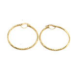 18K GOLD HAMMERED HOOP EARRINGS - HANDMADE IN ITALY