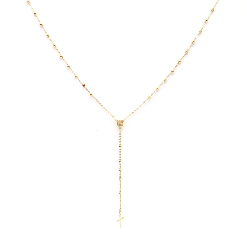 18K GOLD ROSARY NECKLACE - HANDMADE IN ITALY
