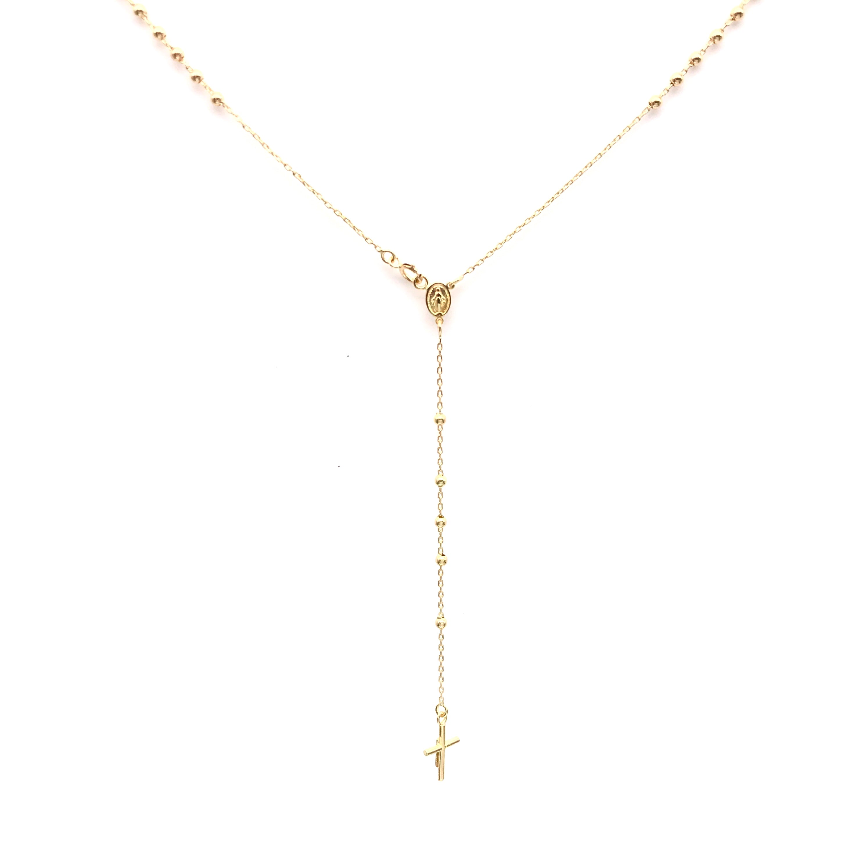 18K GOLD ROSARY NECKLACE - HANDMADE IN ITALY