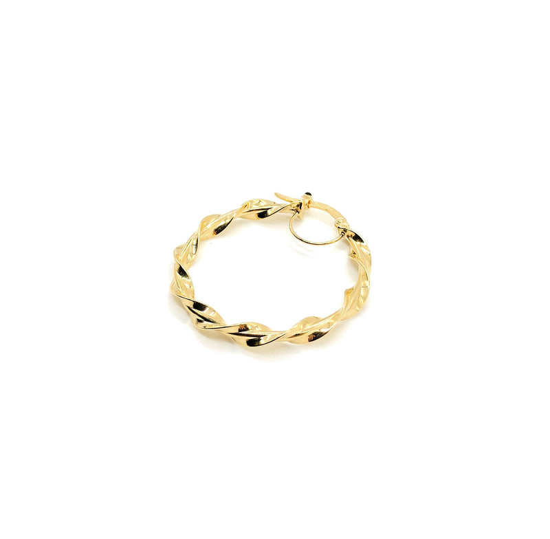 18K GOLD BABETTE HOOP EARRINGS - HANDMADE IN ITALY